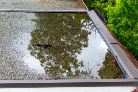 Ponding water on roof